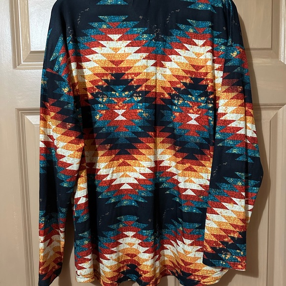 Colorful Geometric Pattern Pullover - Picture 4 of 4